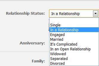 A Facebook Relationship Status