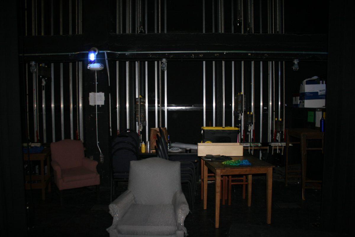 The entire set that will be used in the One Act play.  photo by Luke Thacker