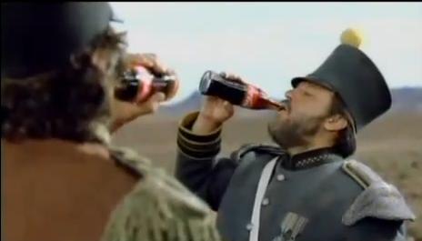 Coca-Cola: Border showed two rivals enjoying ice-cold cokes together.