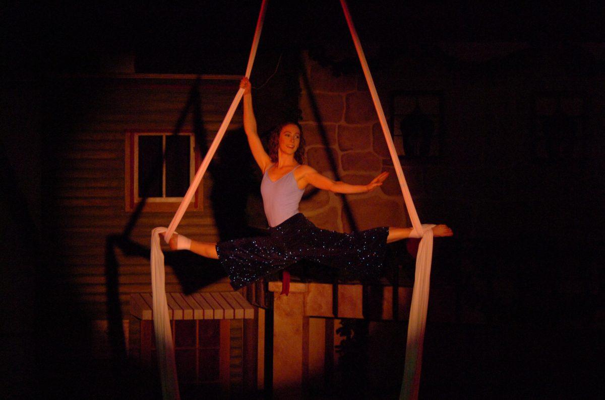 Julia Langenberg dances in air. Photo by Danny Hirt 