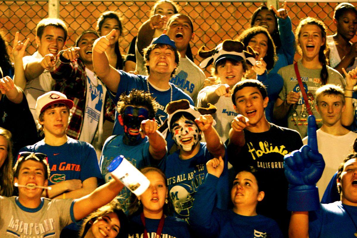 Superfans at last year's M&amp;M Bowl. Photo by Marissa Hunt 