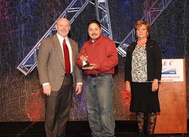 Raul Vasquez receives National Instructor Award photo credit IEC San Antonio