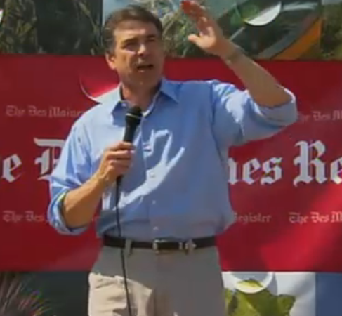 Rick Perry at the Iowa State Fare. Photo courtesy of Wikipedia