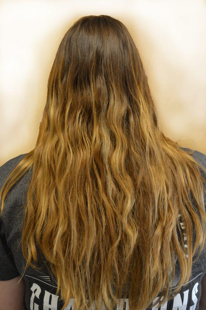 Ombre hair with light waves.
photo by Sarah Morales.