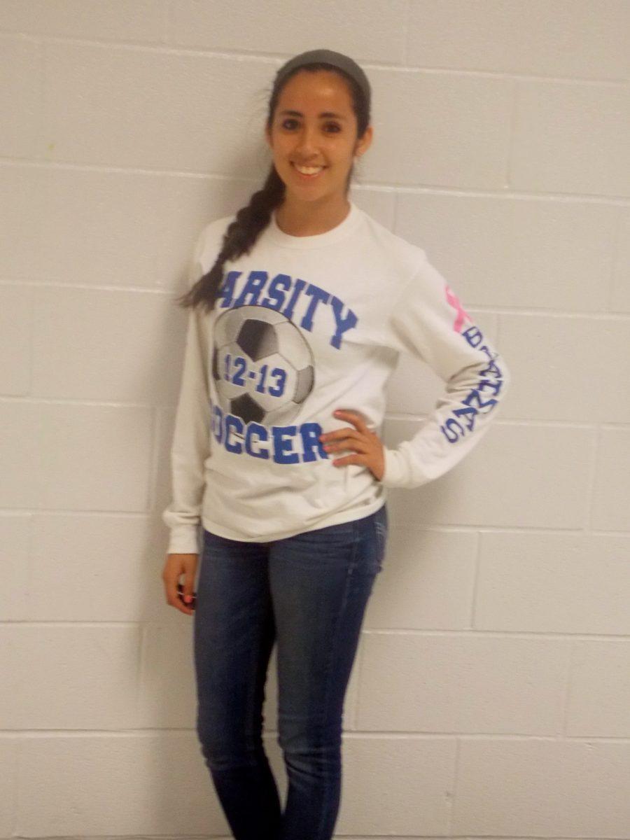 Valeria Licerio JV soccer player Photo taken by Megan Howell.