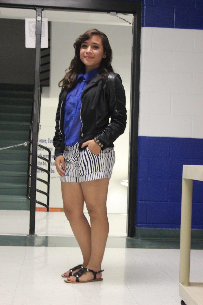 Valeria Gutierrez (10) expressing her fashion choice for the first day of fall.
Photo by Kayla Martin