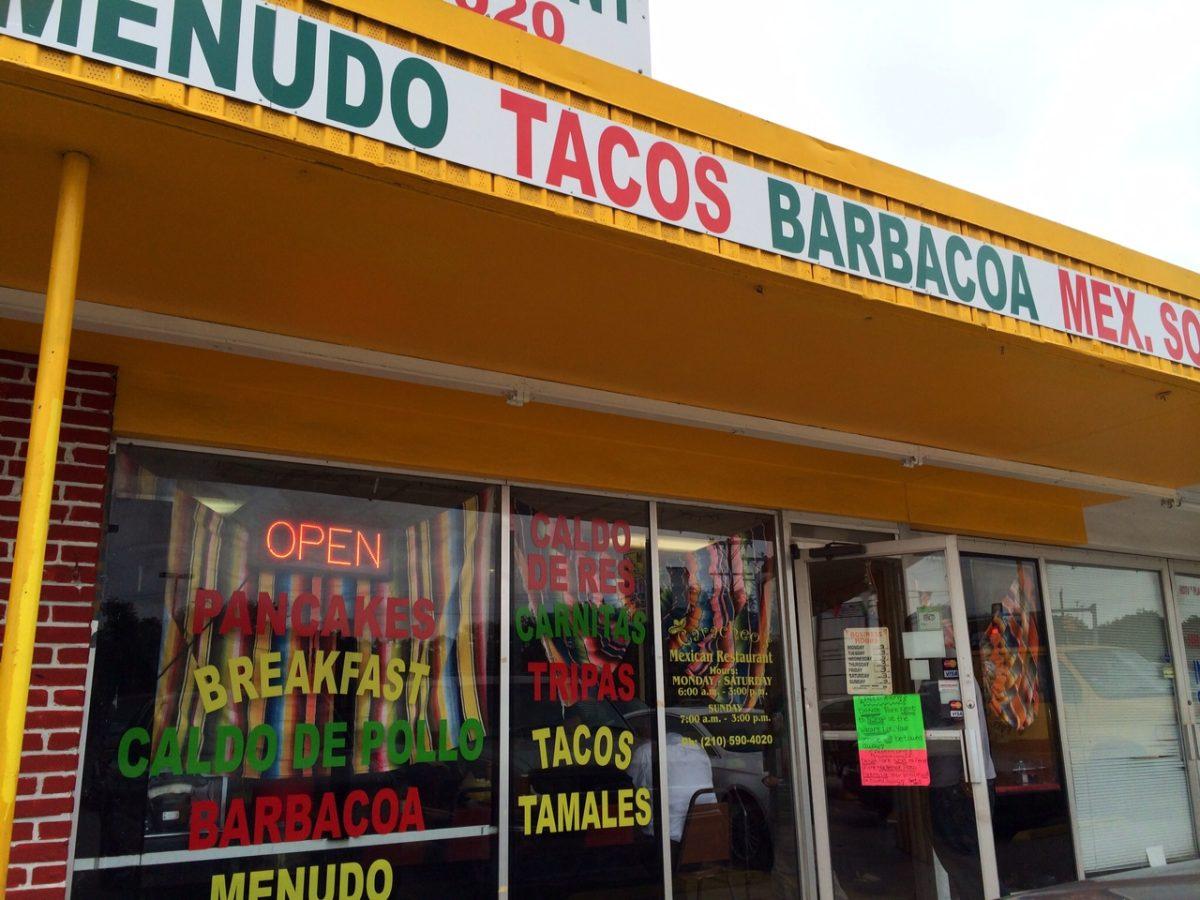 Caracheo's window is decorated very vibrantly, another appeal to the small shop. Photo by Kayla Gunn 