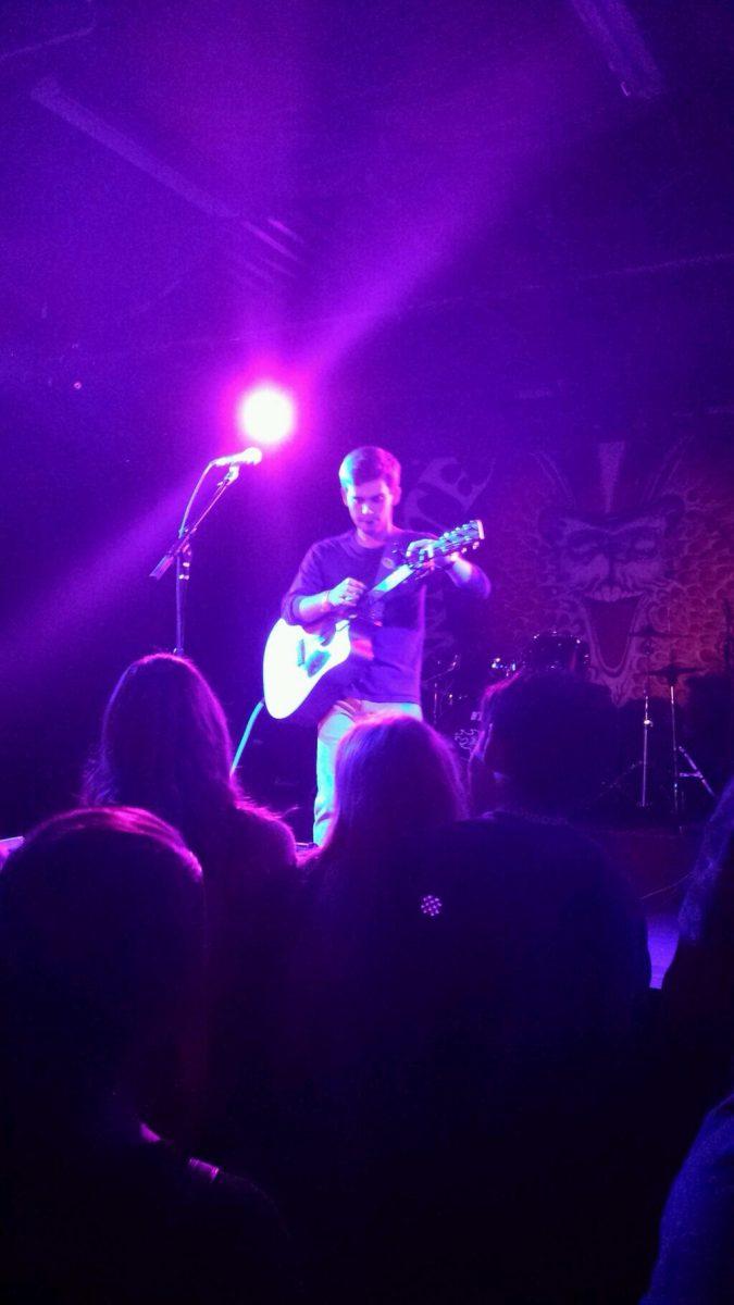 Drew Bauml, 12, playing a live acoustic set at the White Rabbit Jan 4
Photo by Frank DiRosa