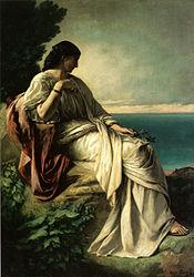 A painting inspired by the play. Iphigenie (1862) by Anselm Feuerbach .Photo from http://en.wikipedia.org/wiki/Iphigenia