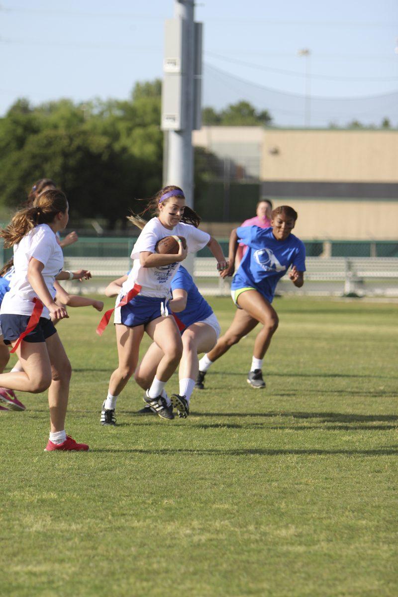 Senior Kaylynn Whitaker running the ball.
Photo by:Kayla Martin