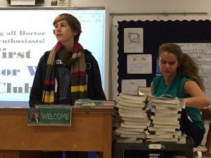 Co-presidents, Calvin Carroll, freshman (left), and Andrea Garoutte, freshman (right). Photo By Frank Garcia 