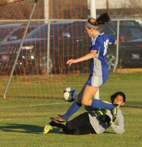 Kyra Falcone now has nine goals on the year. Photo by Jacob Dukes