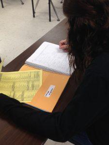 Student contemplating taking the dual credit college algebra course next year.  Photo by: Ashley Duke