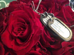 Roses and dog-tags senior Erin Schroeder received from her boyfriend. Photo by Erin Schroeder. 