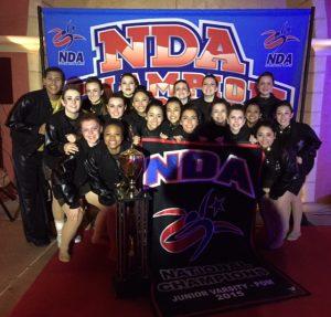 The JV Dance team after winning nationals in Orlando, Fl.  Photo by Dance Coach Stephanie Exum