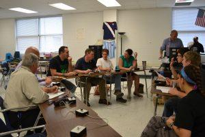 The faculty getting ready for the quiz bowl. Photo by Vanessa Ramirez