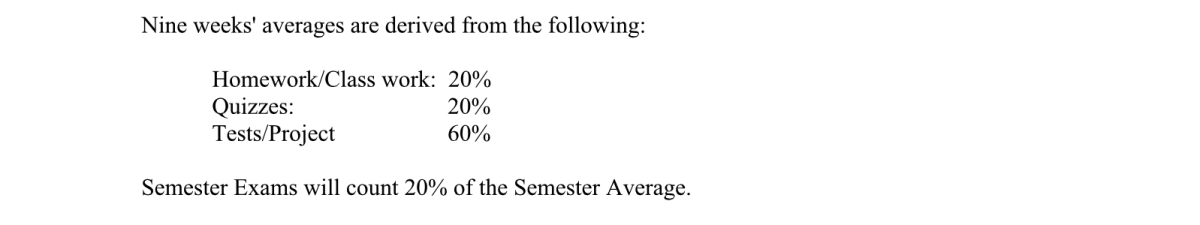 Syllabus information. 