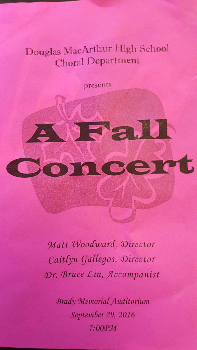 Choirs  Fall Concert  Flyer