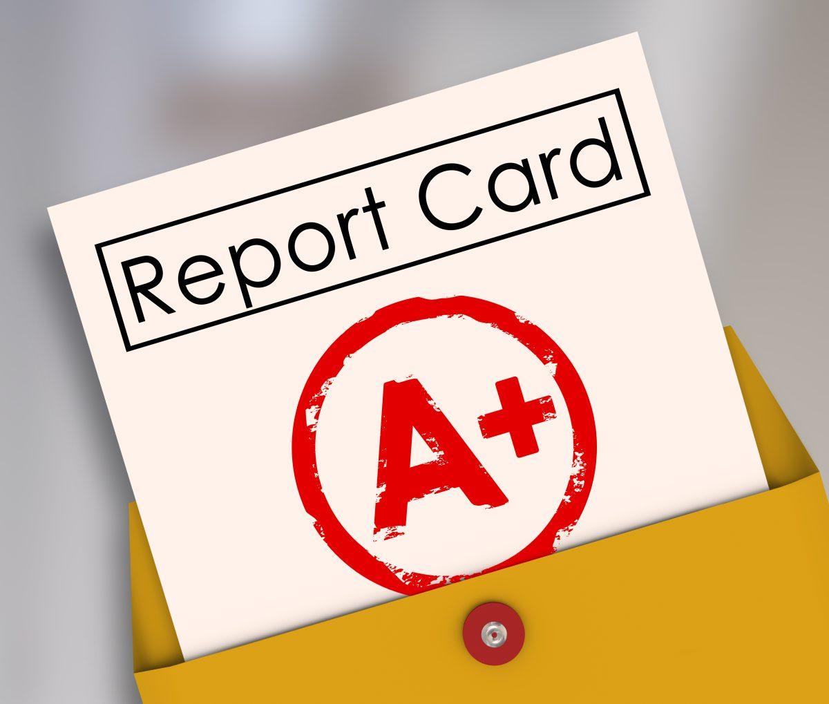 A Plus Student Report Card Grade Class Rating Review Evaluation