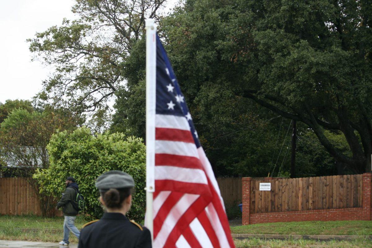 JROTC cadet stands out with no movement letting no distractions get in the way. Photo by Chantal Melesio.