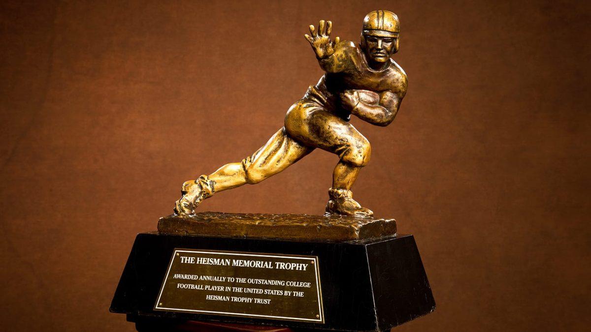 NEW YORK, NY - DECEMBER 11: The Heisman Trophy,  on December 11, 2011 in New York City. NOTE TO USER: Photographer approval needed for all Commercial License requests. (Photo by Kelly Kline/Heisman Trophy Trust via Getty Images)