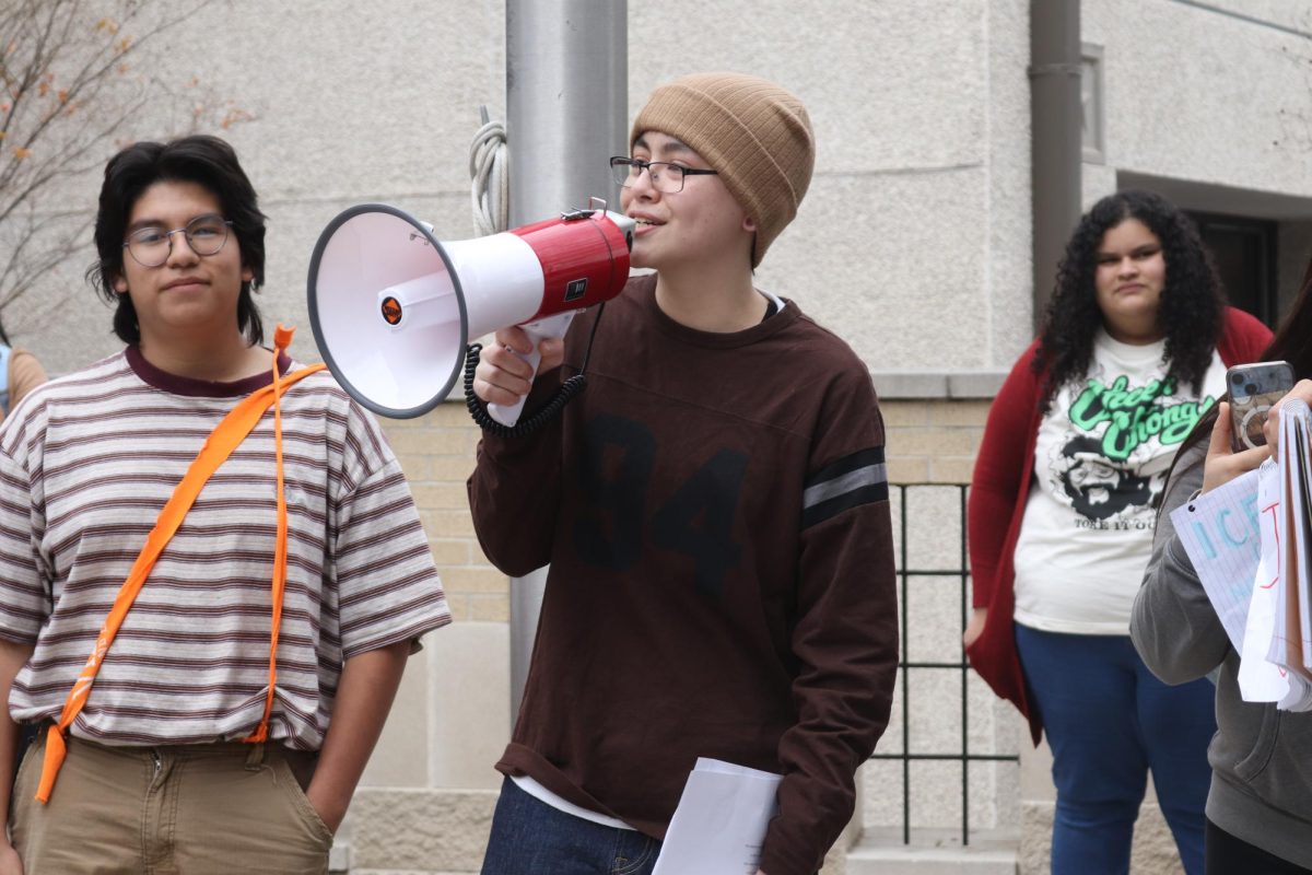 Students Gather to Protest I.C.E.
